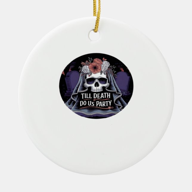 Halloween Wedding Spooky Wedding Halloween Party T Ceramic Ornament (Front)