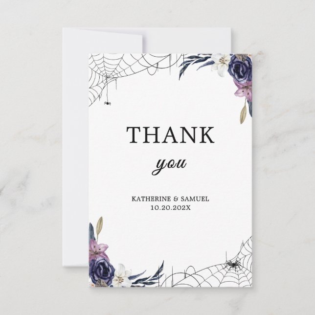 Halloween Wedding Thank You Card (Front)