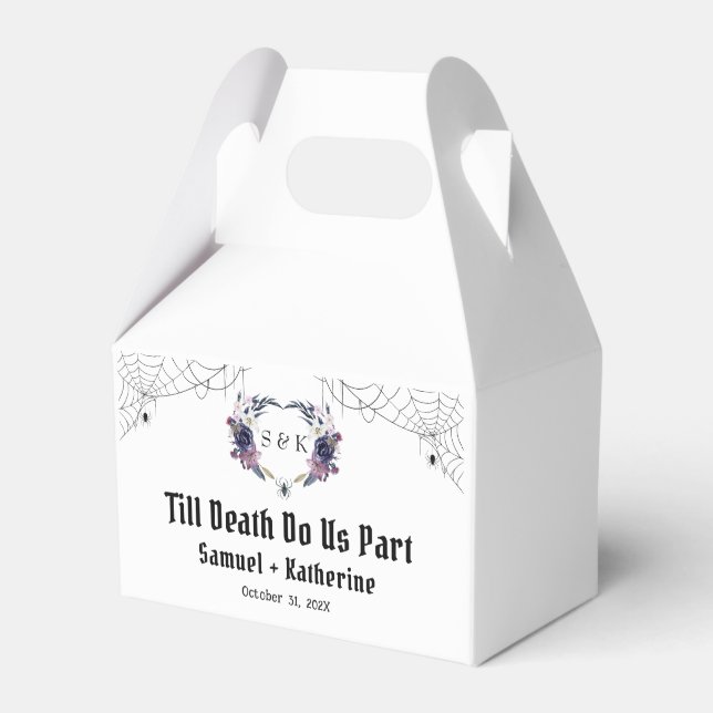 Halloween Wedding Till Death Do Us Part Favor Box (Front Side)