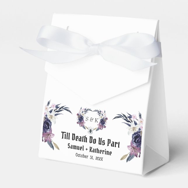 Halloween Wedding Till Death Do Us Part Favor Box (Front Side)