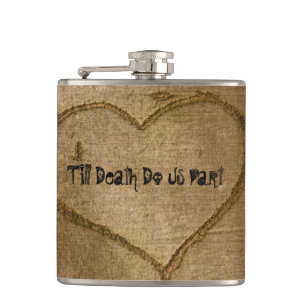 Halloween Wedding Vinyl Flask