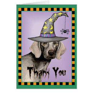 Halloween Weimaraner Thank You Card