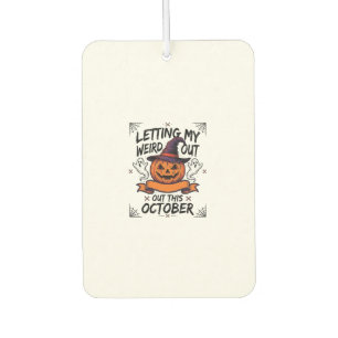 Halloween Weird Shirt With Pumpkin Ghosts_1 Air Freshener