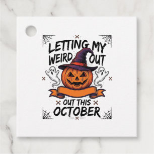 Halloween Weird Shirt With Pumpkin Ghosts_1 Favour Tags