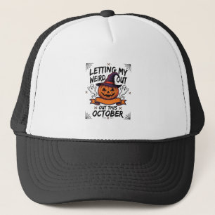 Halloween Weird Shirt With Pumpkin Ghosts_1 Trucker Hat