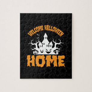 Halloween Welcome Halloween Home Birthday Jigsaw Puzzle
