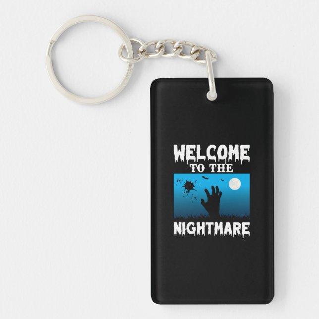 Halloween Welcome To The Nightmare Keychain (Front)