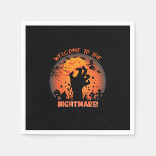 Halloween Welcome To The Nightmare Napkin
