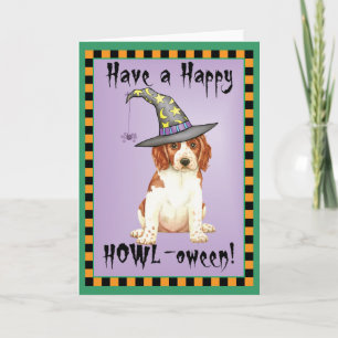 Halloween Welsh Springer Spaniel Card