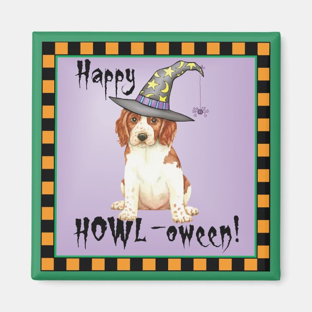 Halloween Welsh Springer Spaniel Magnet (Front)