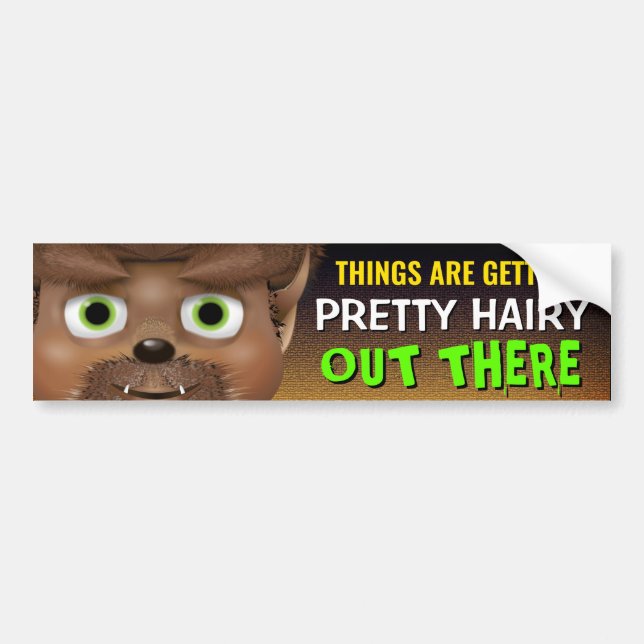 Halloween Werewolf Bumper Sticker (Front)