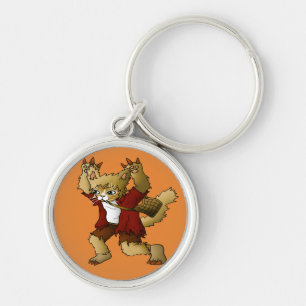 Halloween Werewolf Cat Keychain