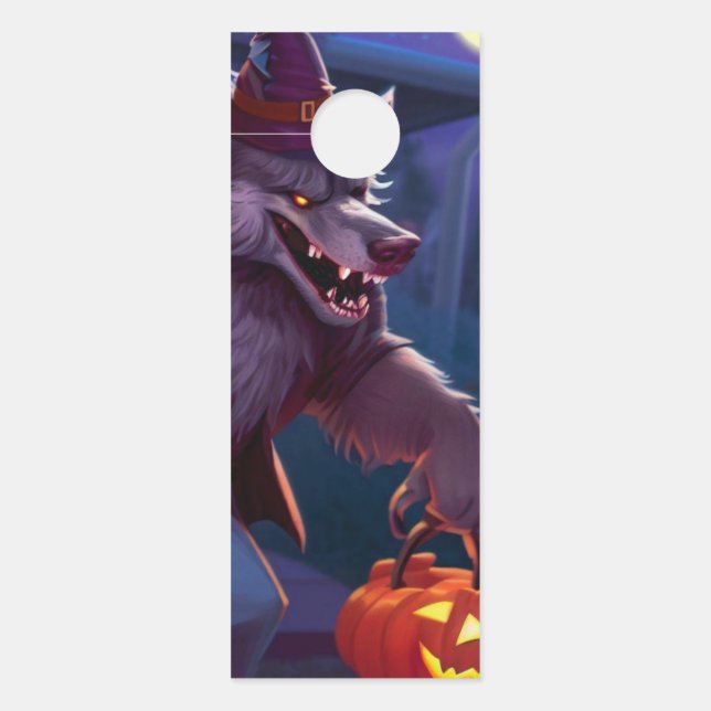 Halloween/werewolf/fall/autumn Door Hanger (Front)