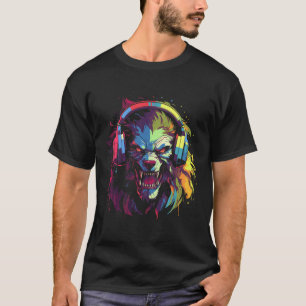 Halloween Werewolf Monster And Headphone Rad Pop A T-Shirt