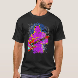 Halloween Werewolf Playing Guitar Music Lycanthrop T-Shirt