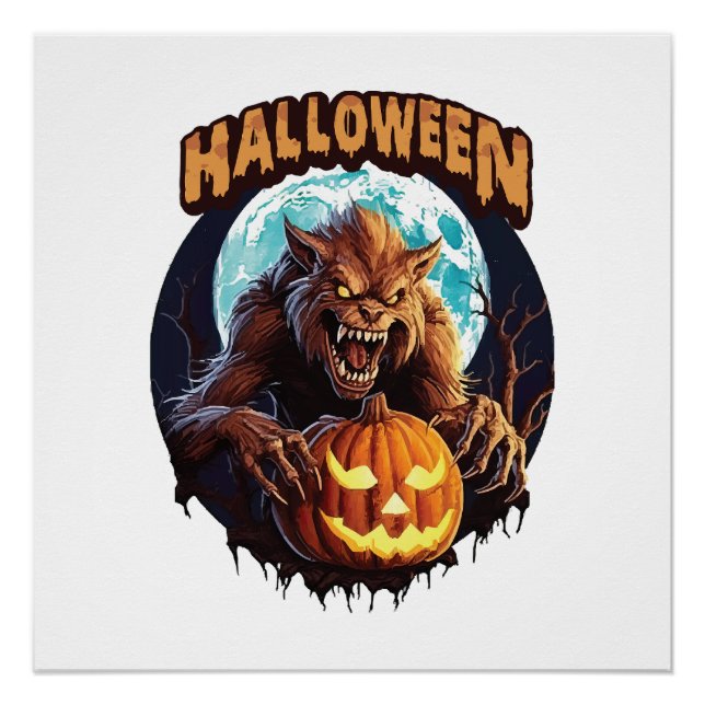 Halloween Werewolf Poster (Front)