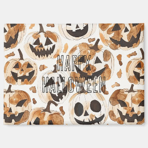 Halloween Western Cowboy Cowgirl Pumpkins Magnet