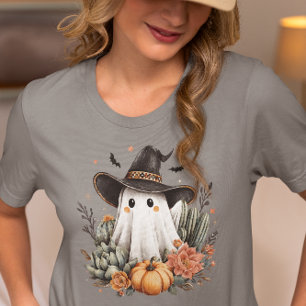 Halloween Western Cowboy Ghost Tri-Blend Shirt