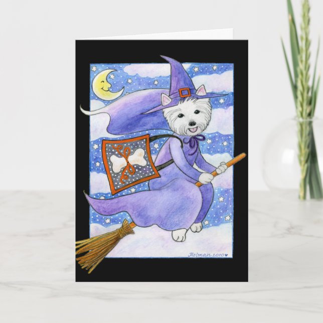 Halloween Westie Dog Card (Front)