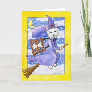 Halloween Westie Dog Card