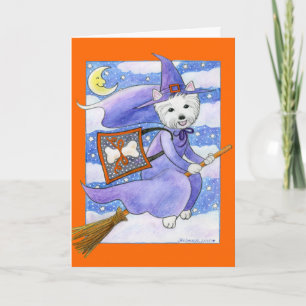 Halloween Westie Dog Card
