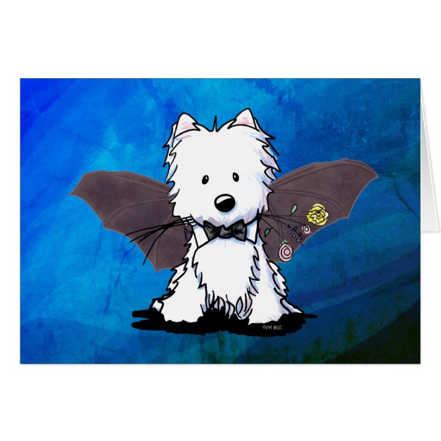 Halloween Westie Terrier Bat Dog (Front Horizontal)
