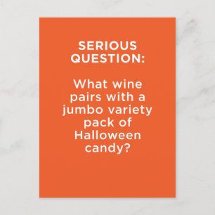 Halloween: What pairs with Wine & Candy? Postcard