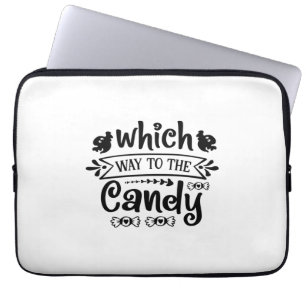 Halloween Which Way To The Candy Birthday Laptop Sleeve