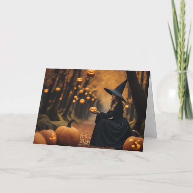 Halloween Whitch  Thank You Card (Front)