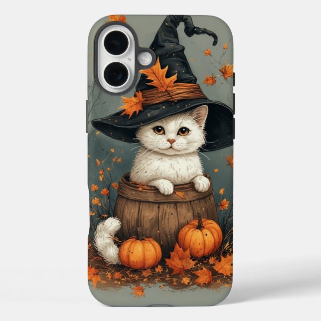 Halloween White Cat  Case-Mate iPhone Case (Back)