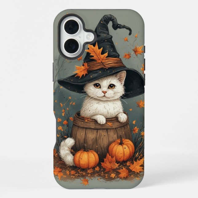 Halloween White Cat  iPhone Case (Back)