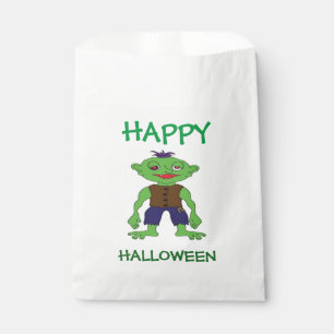 Halloween White Favour Bags/Monster Bag