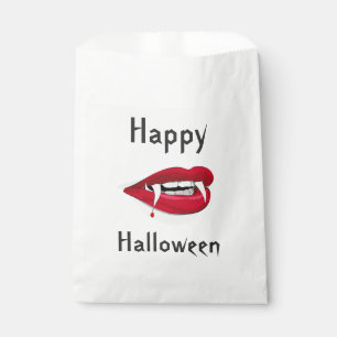 Halloween White Favour Bags/Vampire Lips Bag