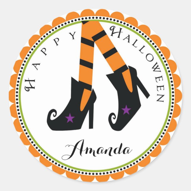 Halloween Wicked Witch chaussures autocollants éti (Devant)