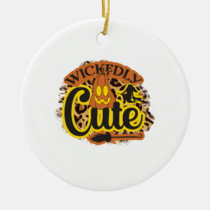Halloween Wickedly Cute Ceramic Ornament
