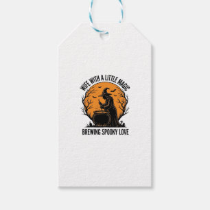 Halloween Wife Shirt Vintage Witch Cauldron Humour Gift Tags