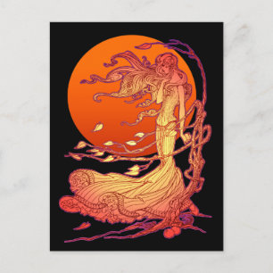 Halloween Wind Postcard