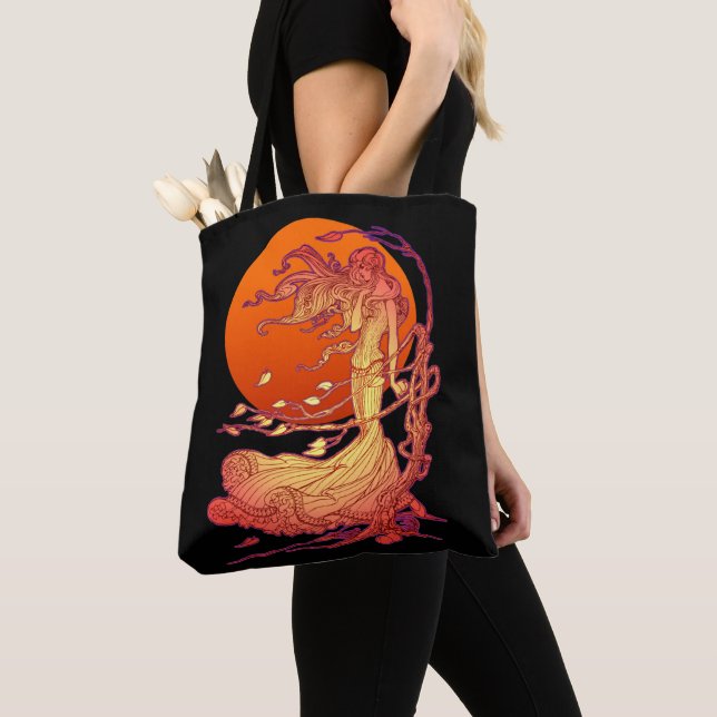 Halloween Wind Tote Bag (Close Up)