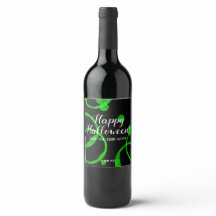Halloween Wine Label Green Venom