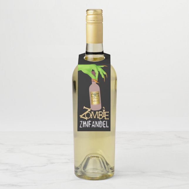 Halloween Wine - See Back - Bottle Tag (On Bottle)