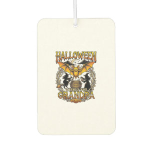 Halloween Wishes Grandpa Bat Witches Cauldron_1 Air Freshener