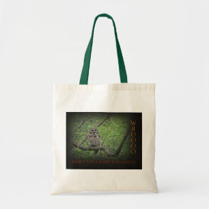 Halloween Wishies -  Barred Owl Tote Bag