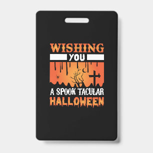 Halloween Wishing You A Spooky Halloween Badge