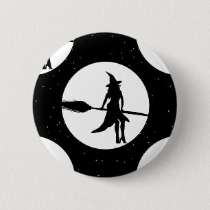 halloween witch 2 inch round button