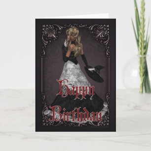 Halloween Witch 4 octobre Bonne carte d'anniversai