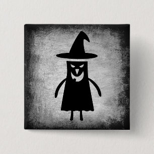 Halloween Witch (a little bit scary) Button