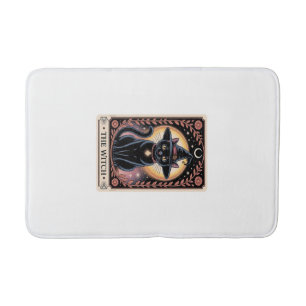 Halloween Witch Aesthetic Cat Lovers Gothic Tarot Bath Mat