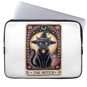 Halloween Witch Aesthetic Cat Lovers Gothic Tarot Laptop Sleeve
