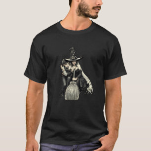 Halloween Witch and Boy: Dark Magic Duo T-Shirt