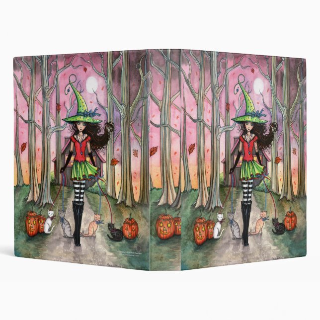 Halloween Witch and Cats Binder (Background)
